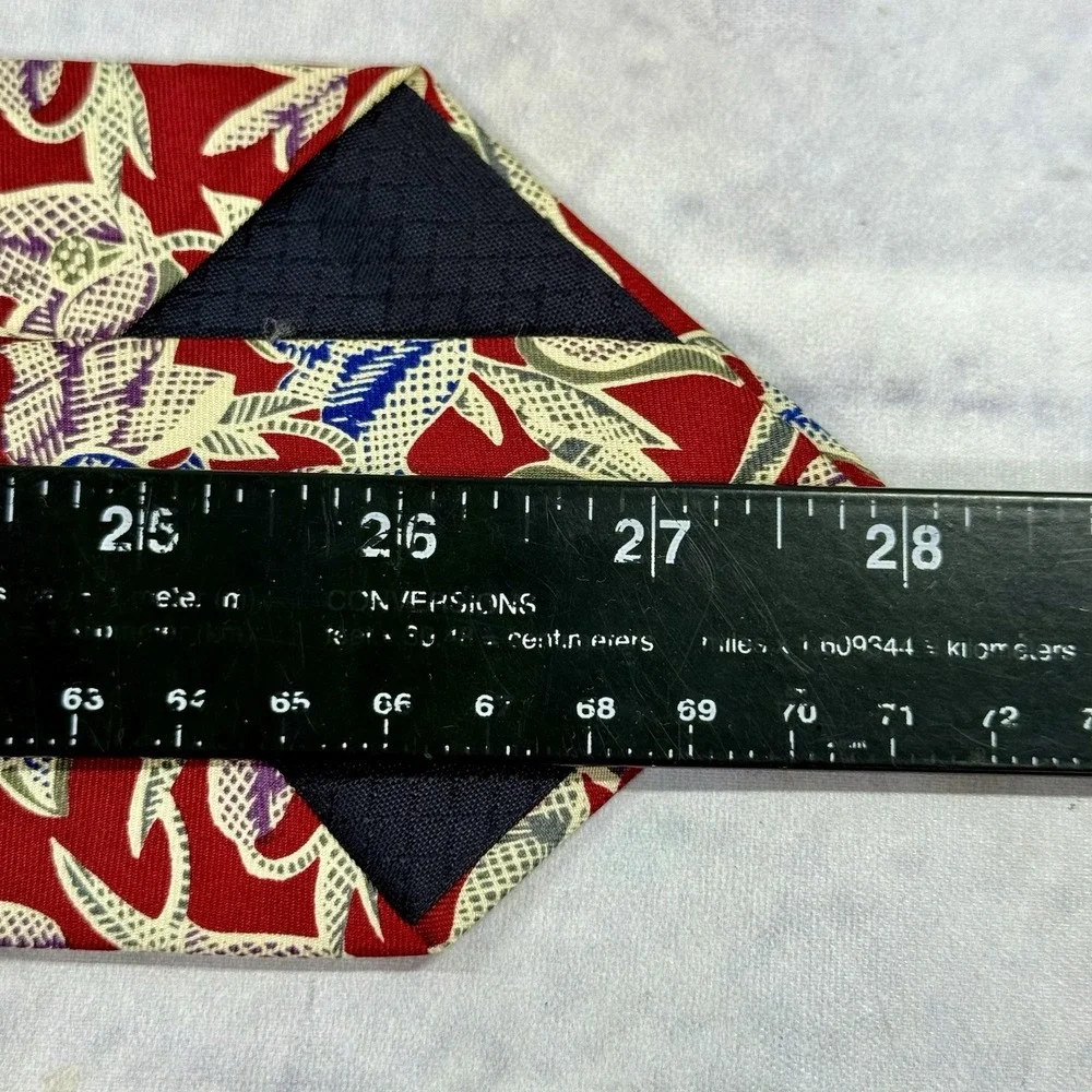 Vintage Christian Dior Monsieur Men's Silk Tie Floral Made‎ in USA 56